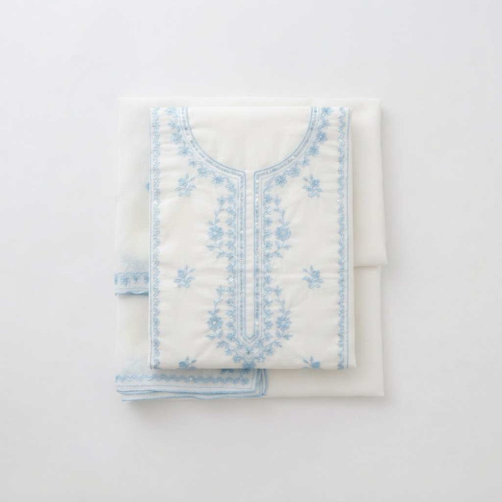 Sana White Lawn Three-Piece